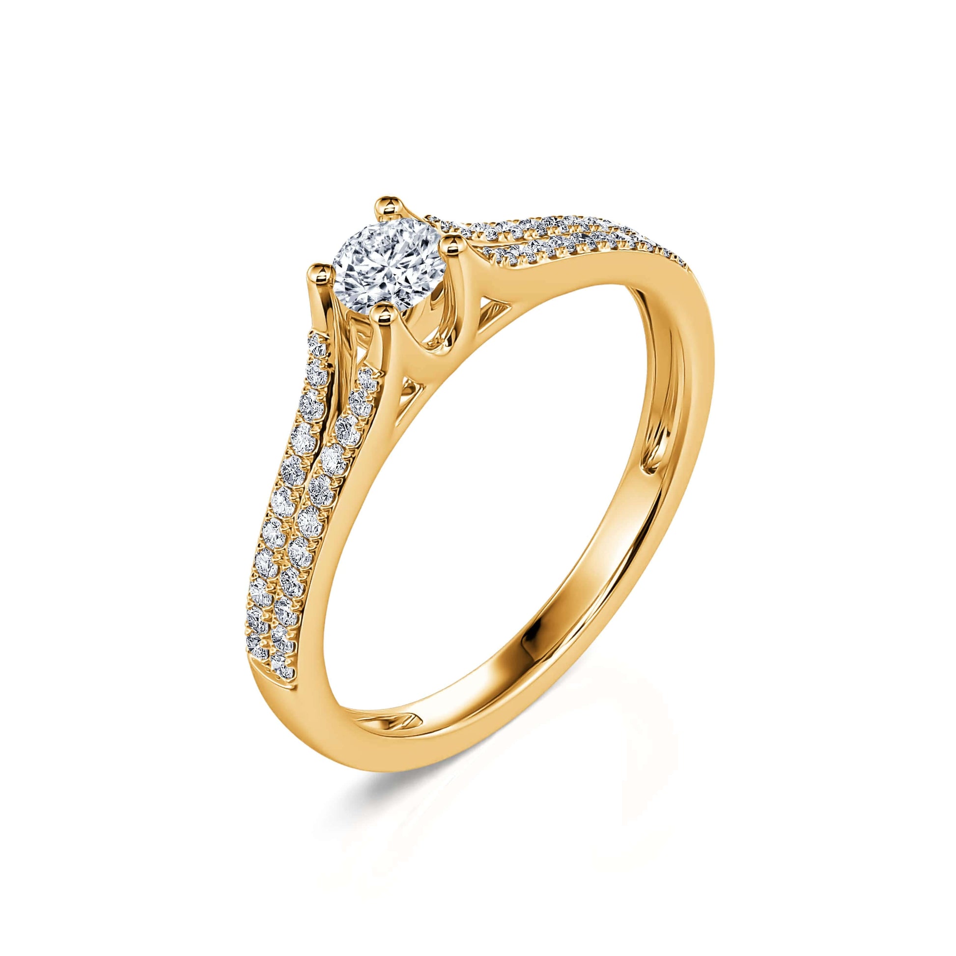 Solitaire diamant or jaune Ornelle 2