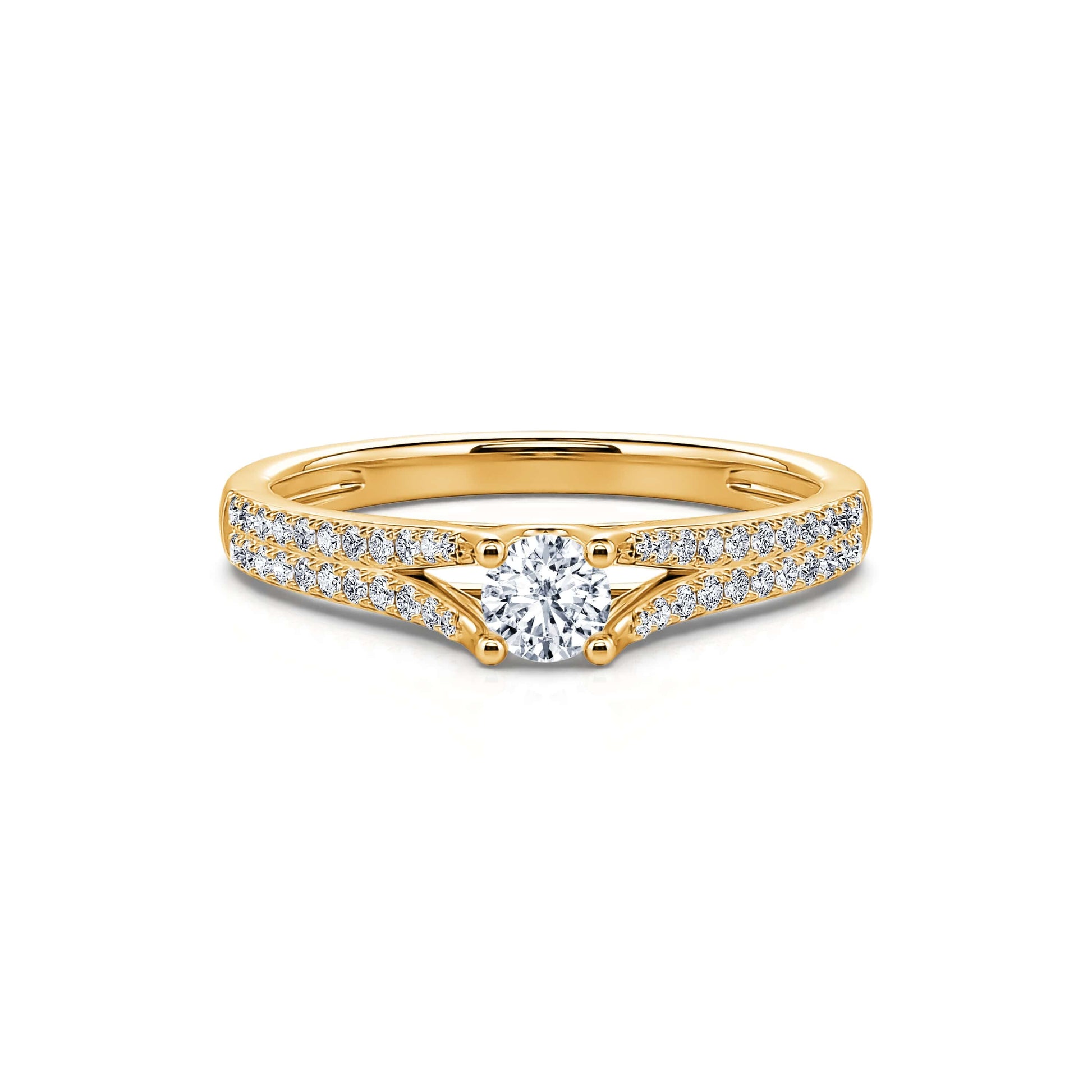 Solitaire diamant or jaune Ornelle 1