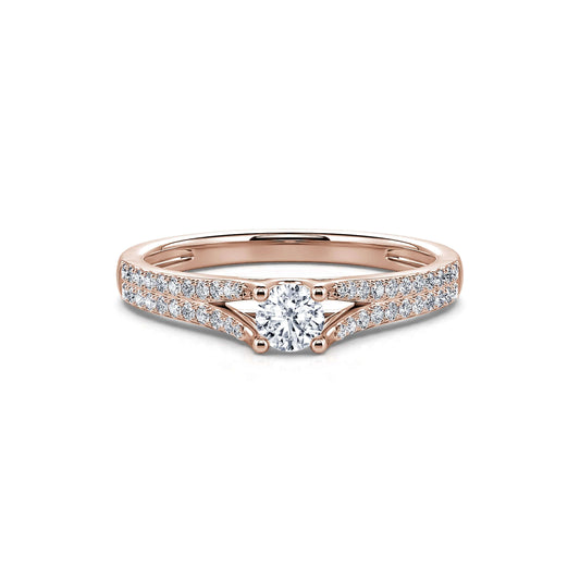 Ornelle&nbsp;-&nbsp;Solitaire diamant or rose #1