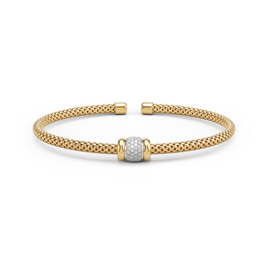 Ory - Bracelet jonc diamant or jaune #1