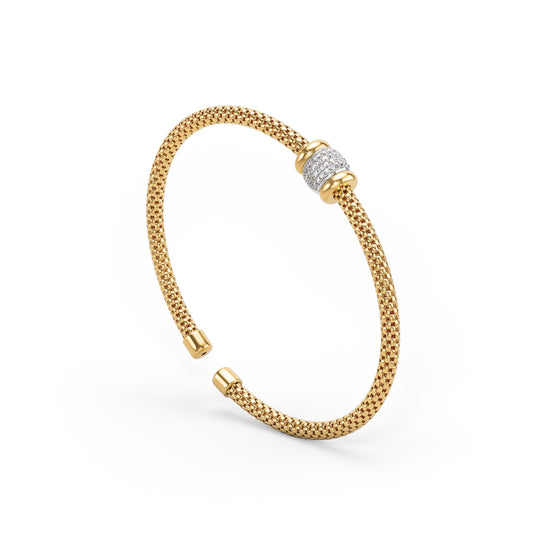 Ory - Bracelet jonc diamant or jaune #2