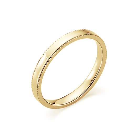 Pablo - Alliance bords perlés or jaune #1