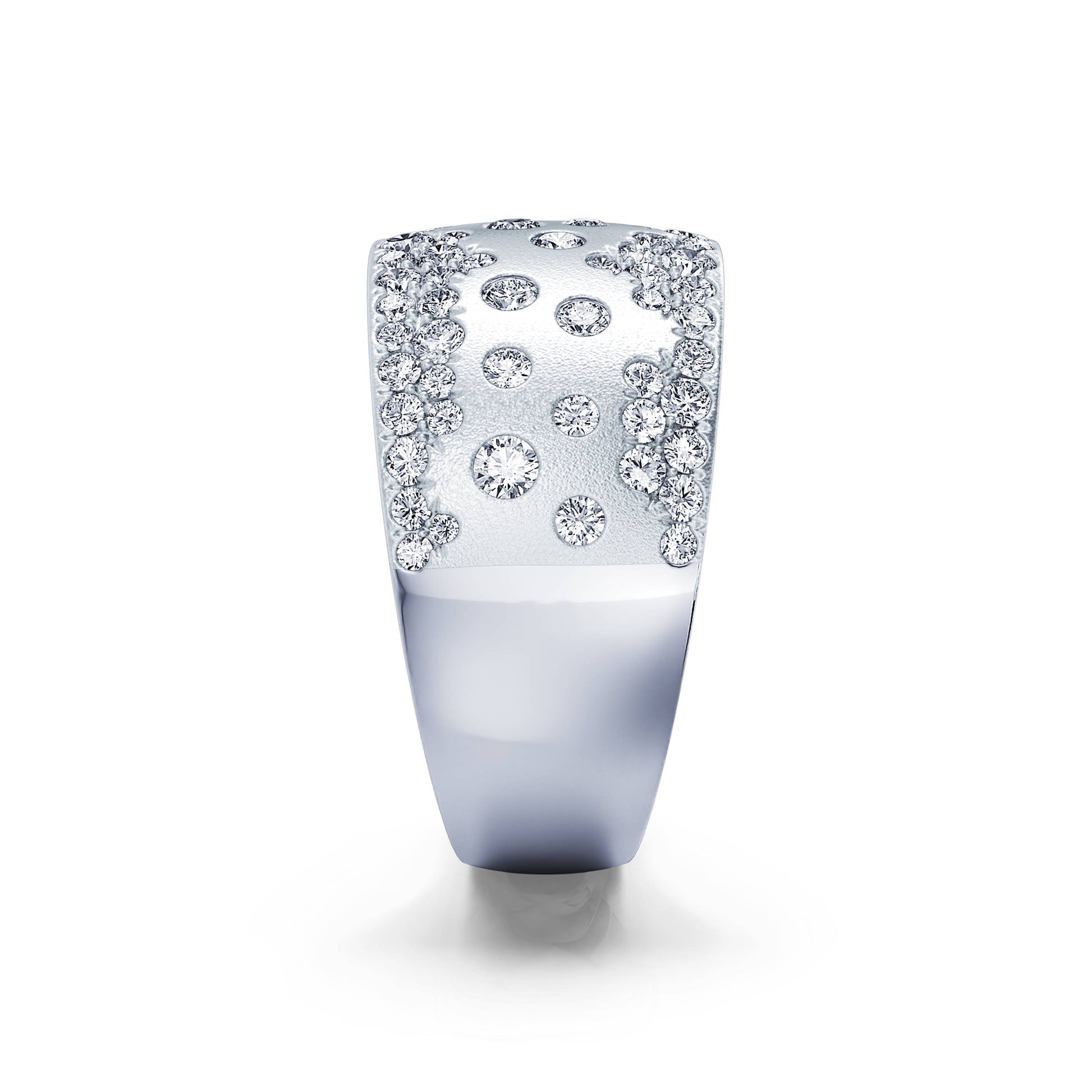 Bague or blanc parsemée diamant Paige L 4