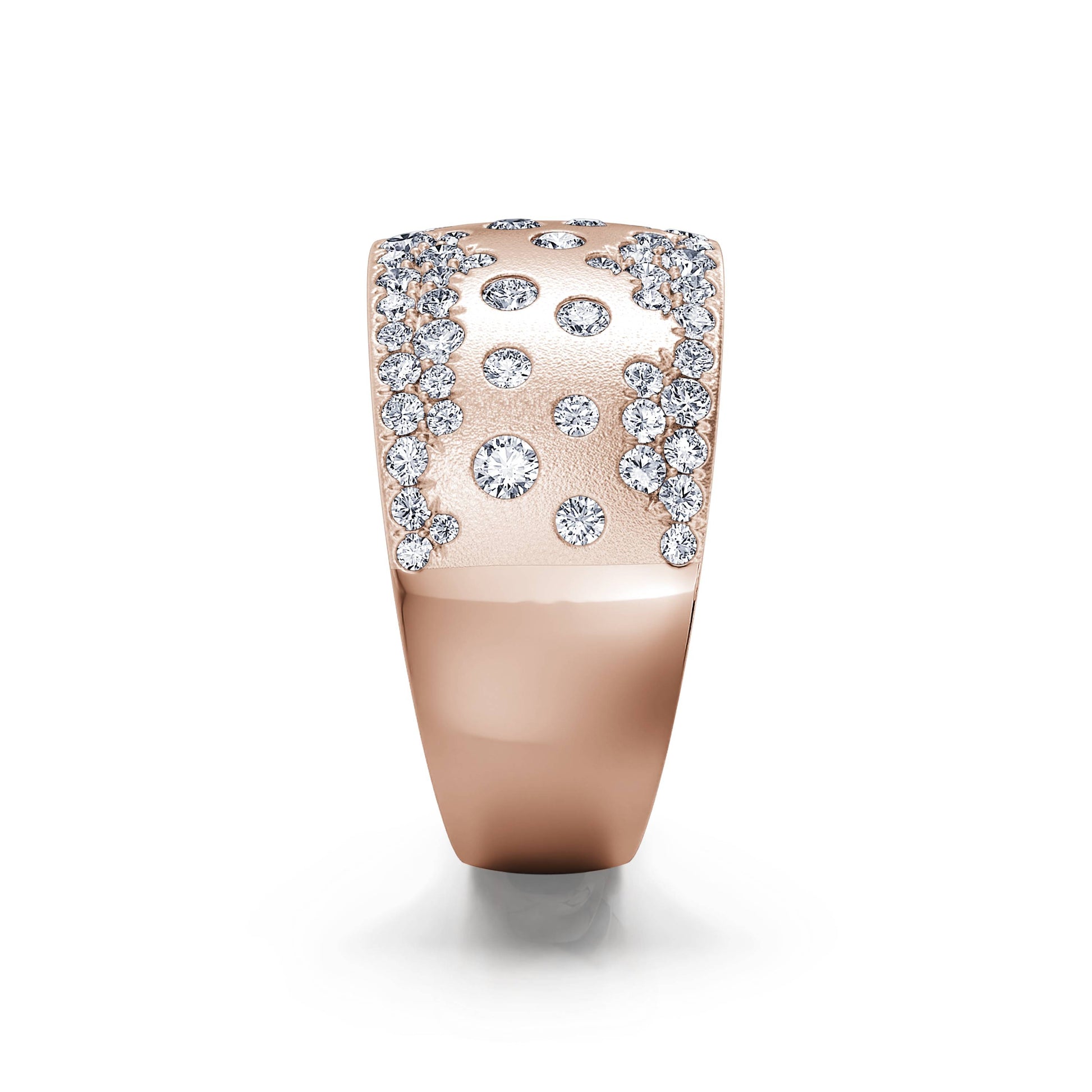 Bague or rose parsemée diamant Paige L 4