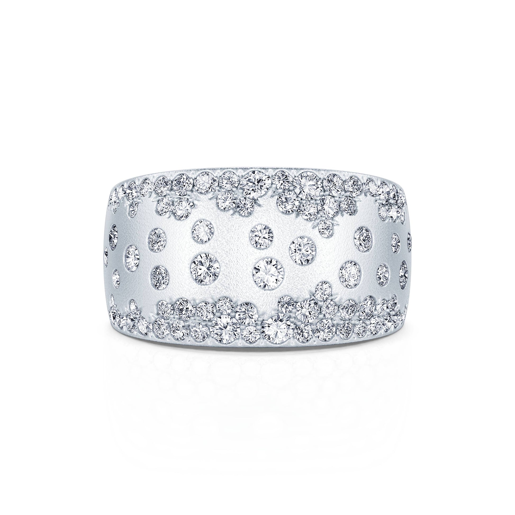 Bague or blanc parsemée diamant Paige L 2