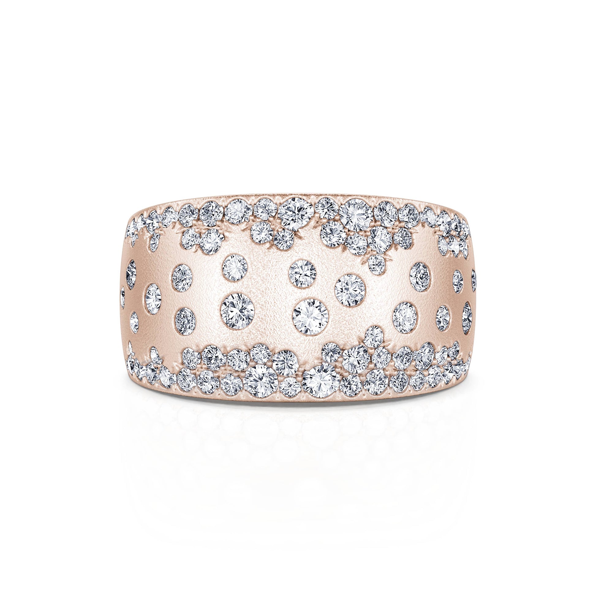 Bague or rose parsemée diamant Paige L 2
