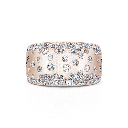 Paige L&nbsp;-&nbsp;Bague or rose parsemée diamant #2