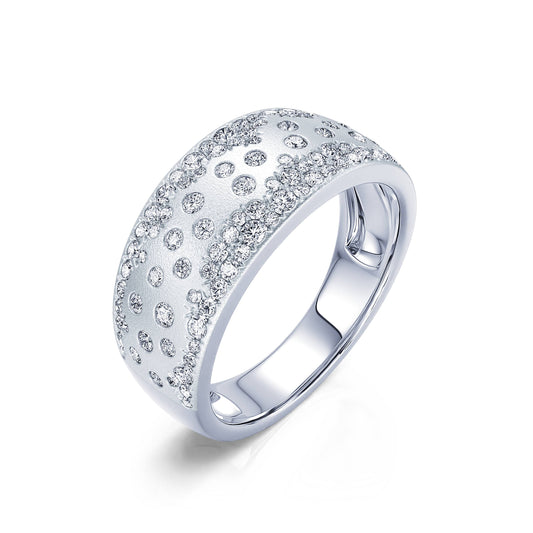 Paige M&nbsp;-&nbsp;Bague or blanc parsemée diamant #1