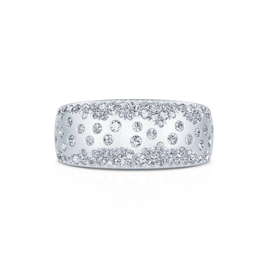 Paige M&nbsp;-&nbsp;Bague or blanc parsemée diamant #2
