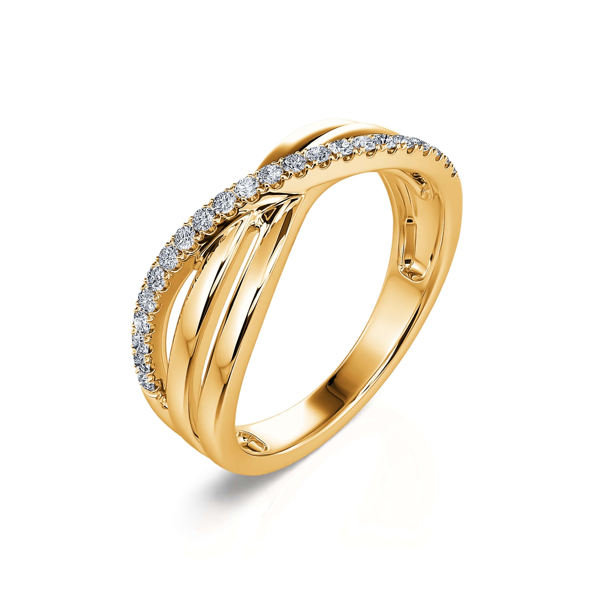 Alliance or jaune diamant Pamela 1