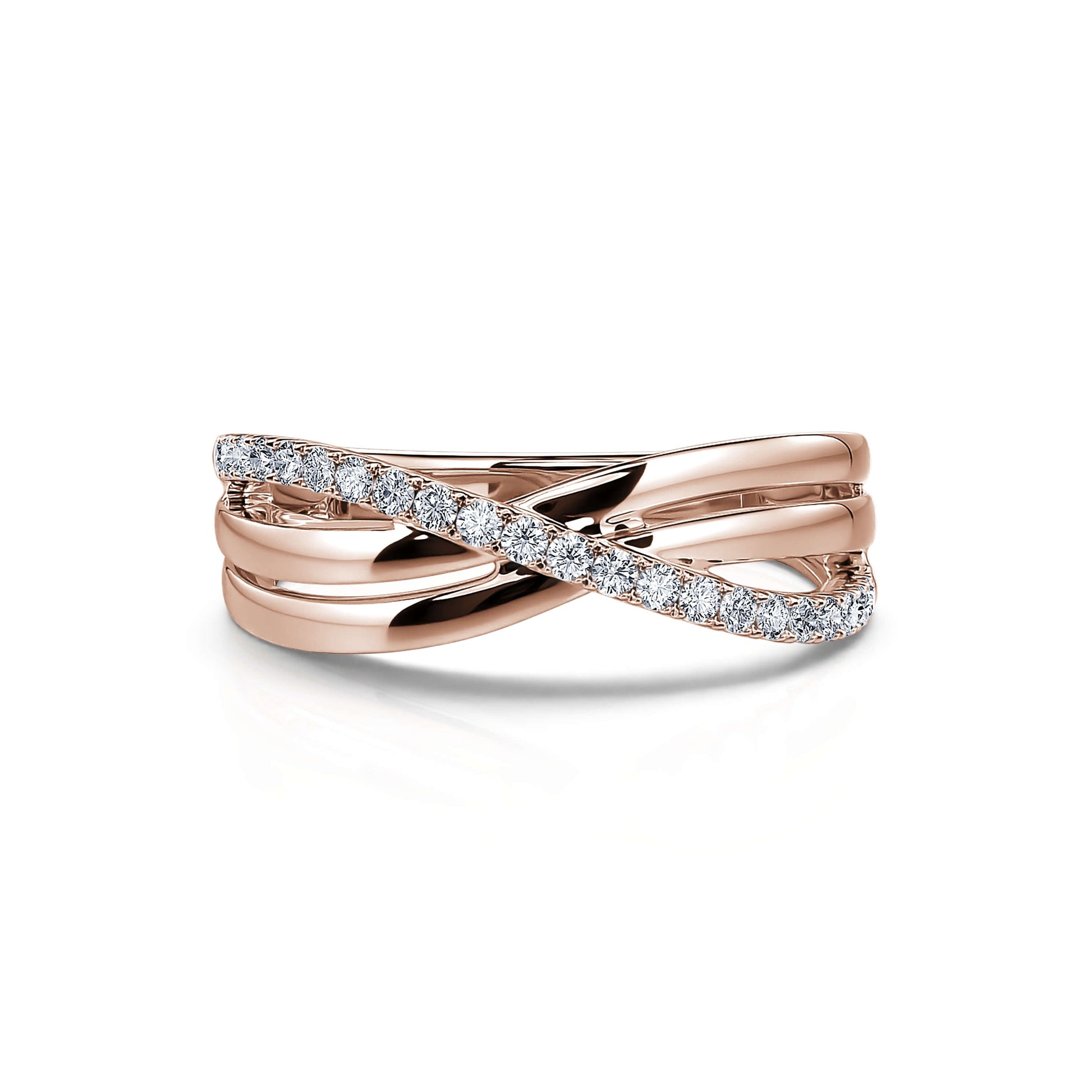 Alliance or rose diamant Pamela 3