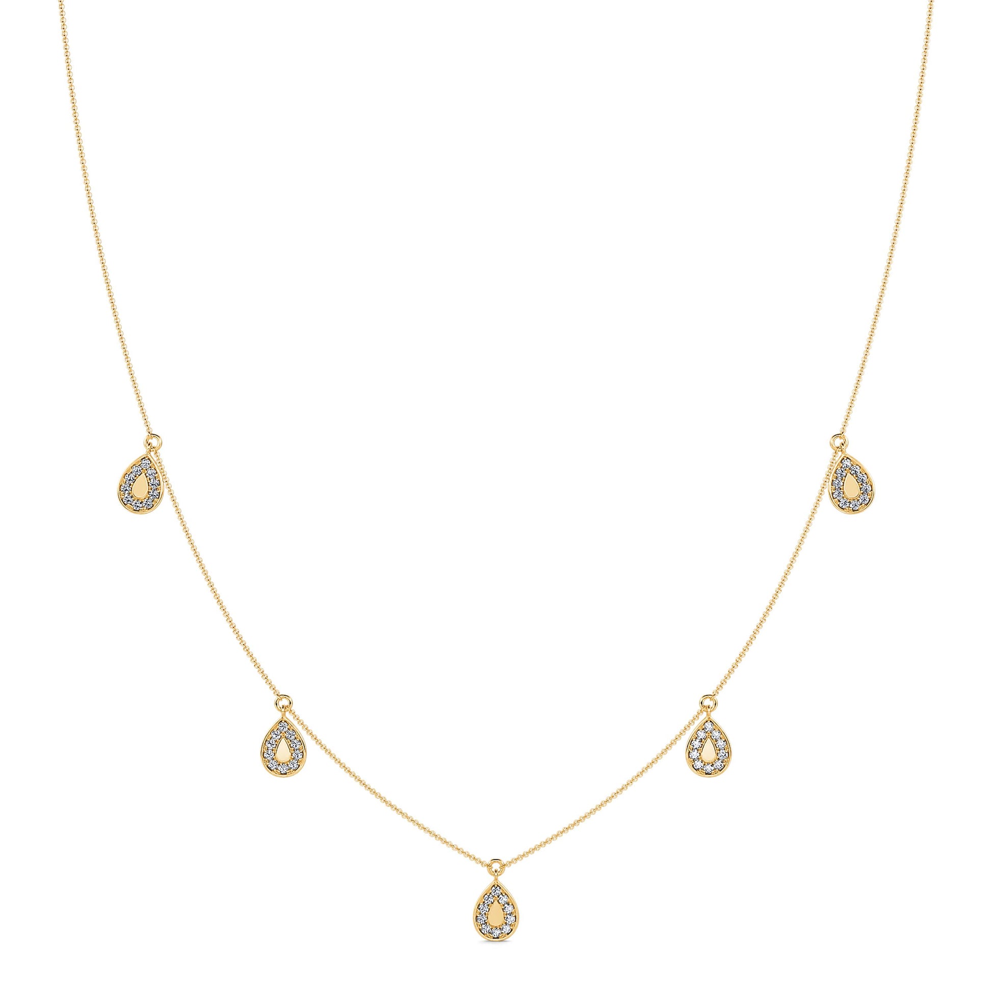 Collier or jaune et diamants Polly 3