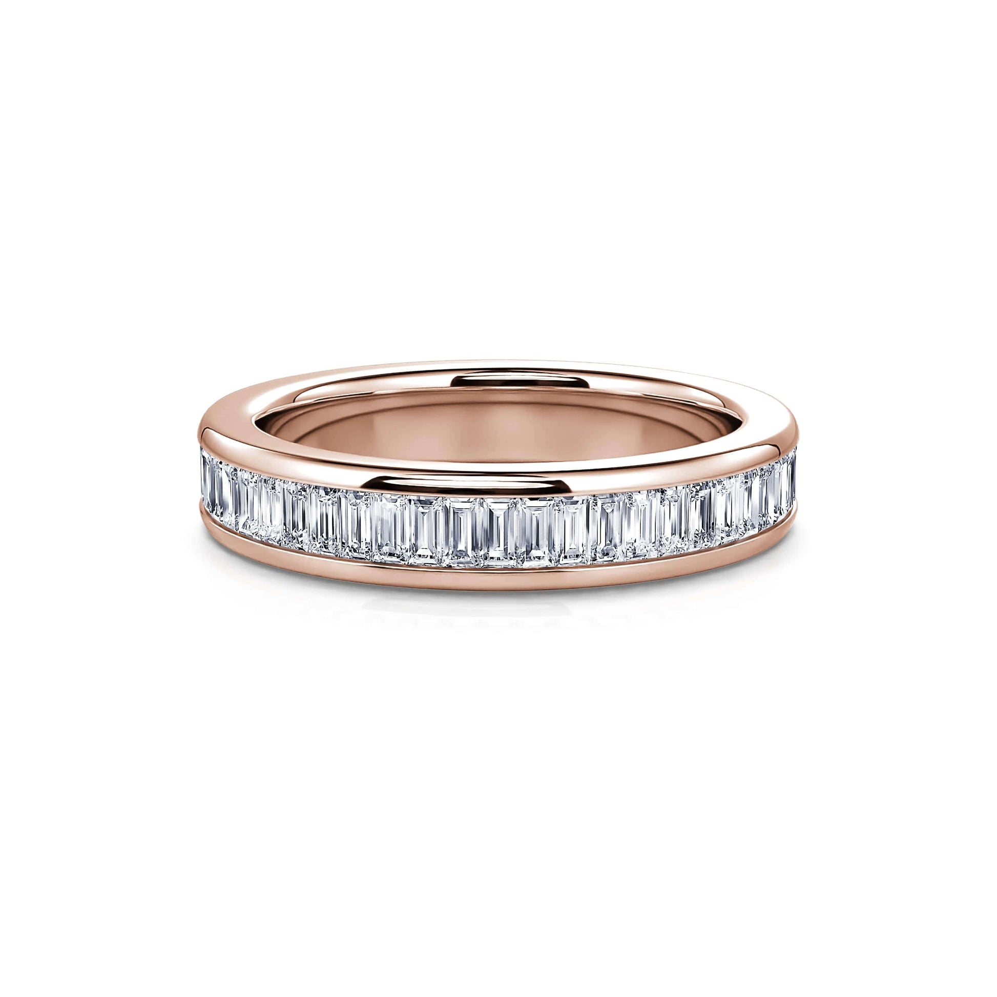 Tour complet diamant baguette or rose Prisca 3