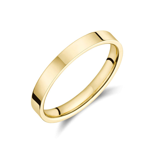 Raquel - Alliance ruban plat poli or jaune #1
