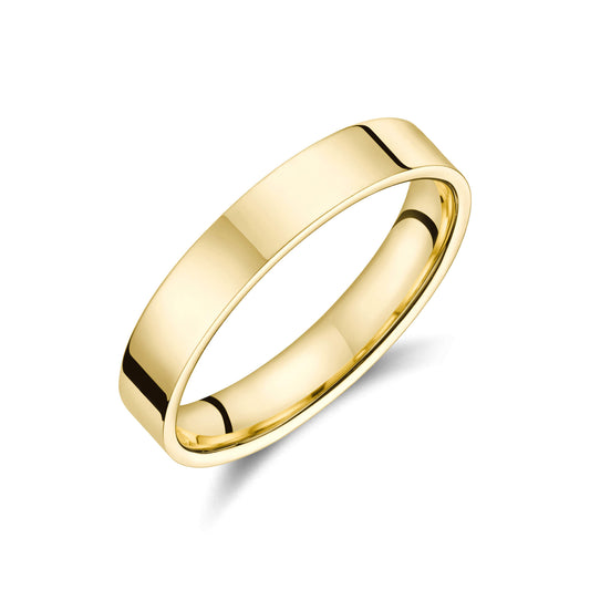 Raquel - Alliance ruban plat poli or jaune #2