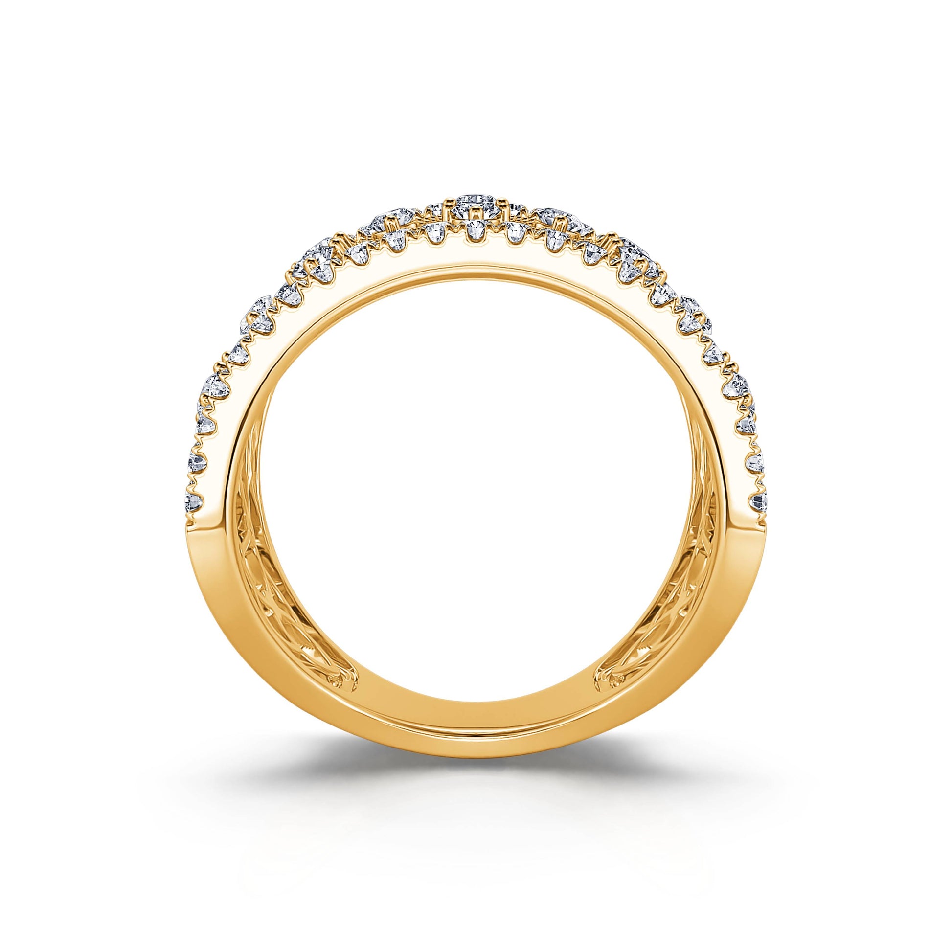 Bague dentelle or jaune et diamant  Renata 3