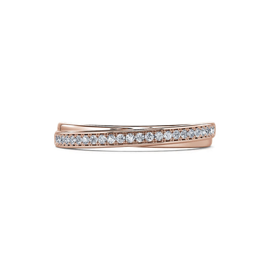 Ria&nbsp;-&nbsp;Alliance diamant entrelacée or rose #2