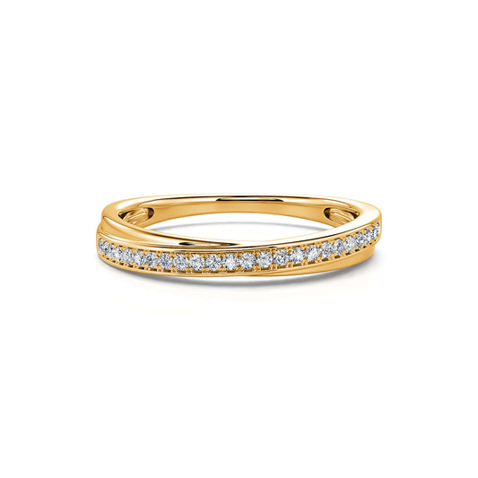 Ria&nbsp;-&nbsp;Alliance diamant entrelacée or jaune #2