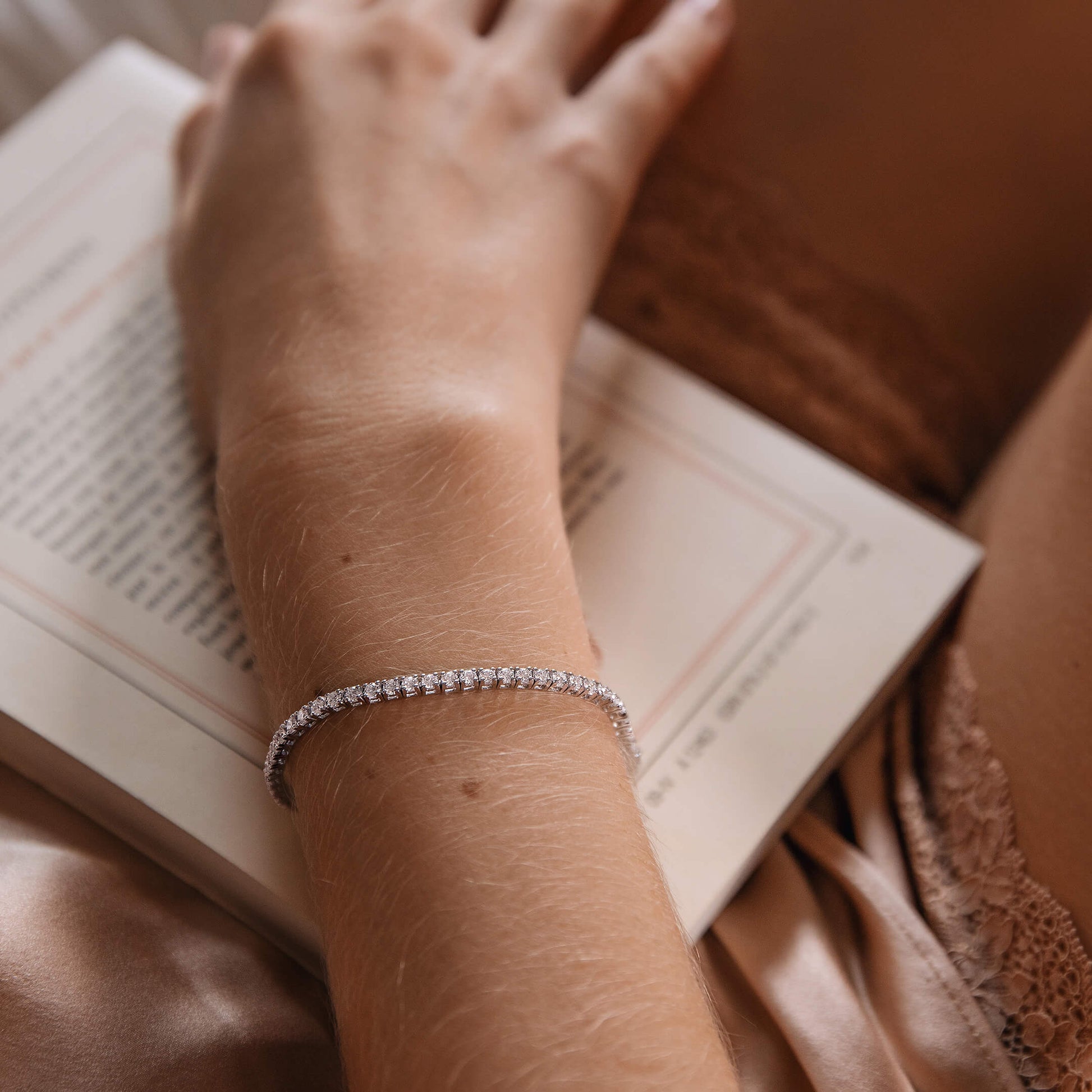 Bracelet rivière diamant or jaune Riviera L 4