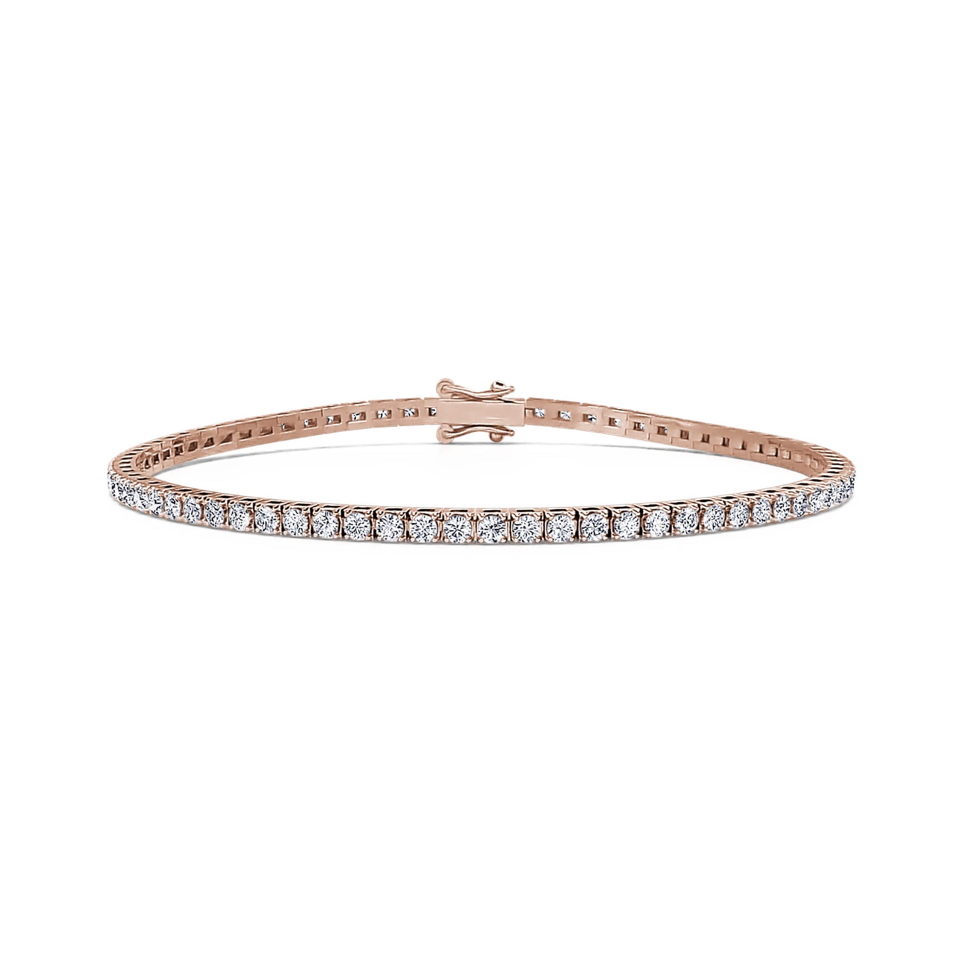Bracelet rivière diamant or rose Riviera L 3