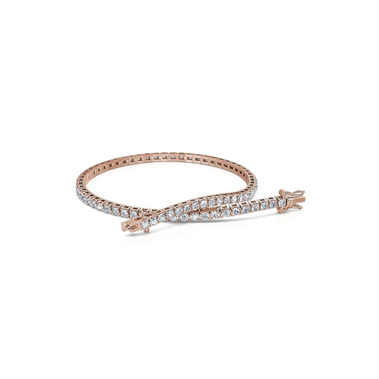 Riviera L - Bracelet tennis diamant or rose #1