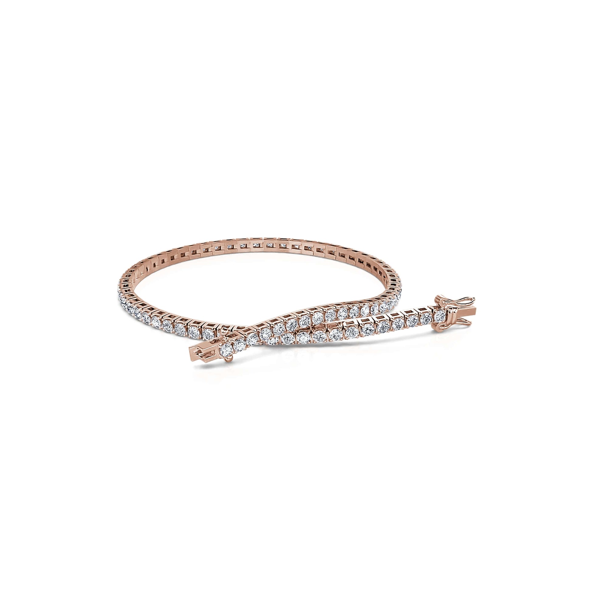Bracelet rivière diamant or rose Riviera L 1