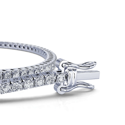 Riviera M - Bracelet tennis diamant or blanc #2