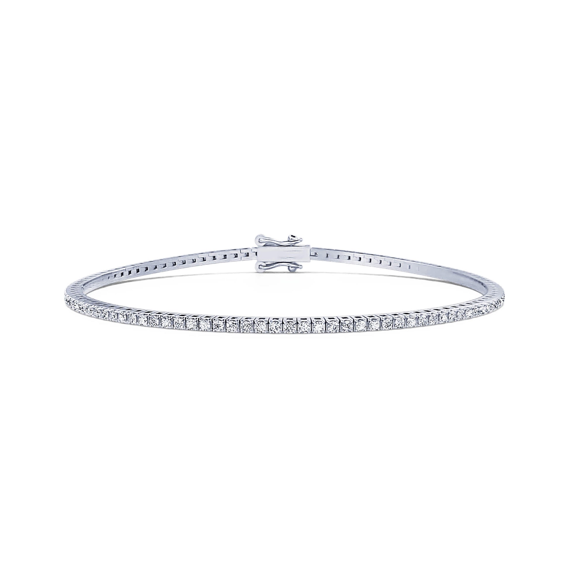 Bracelet rivière diamant or blanc Riviera M 3