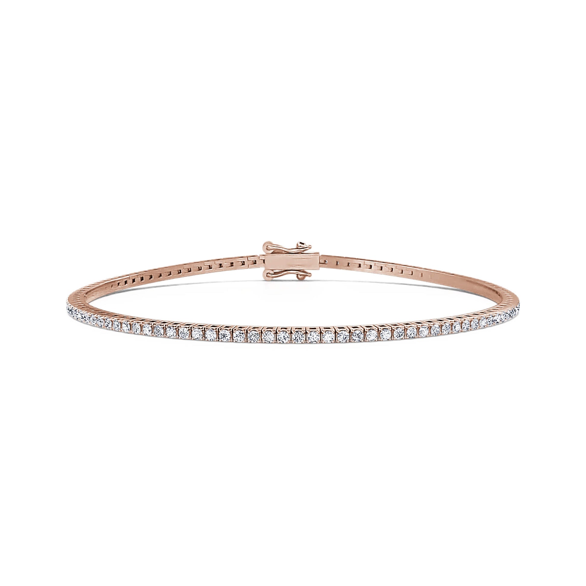 Bracelet rivière diamant or rose Riviera M 3