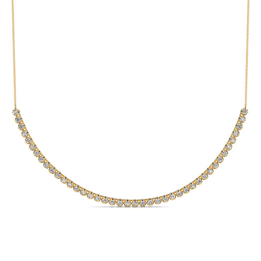 Robine - Collier tennis diamant or jaune #2