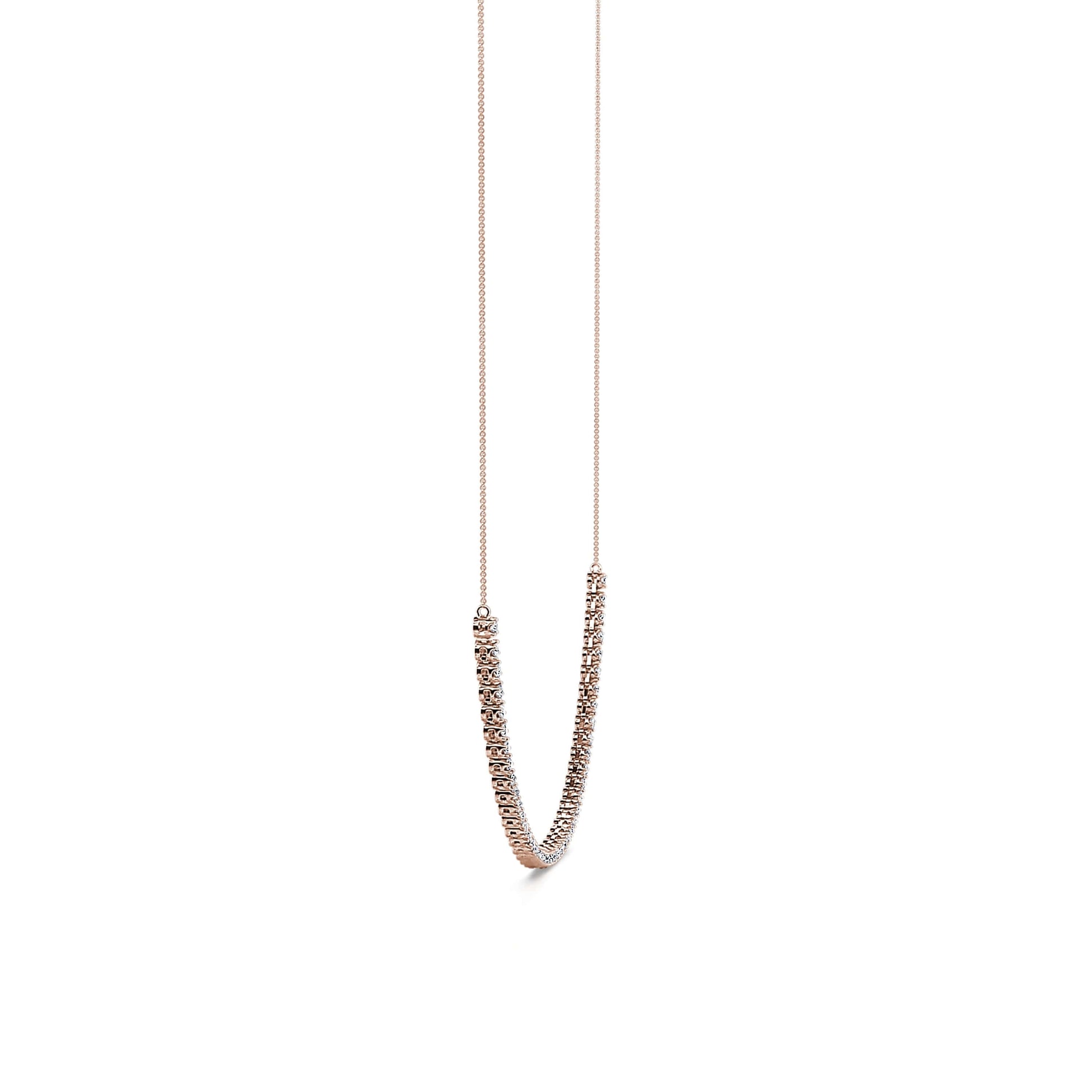 Collier rivière diamant or rose Robine 3