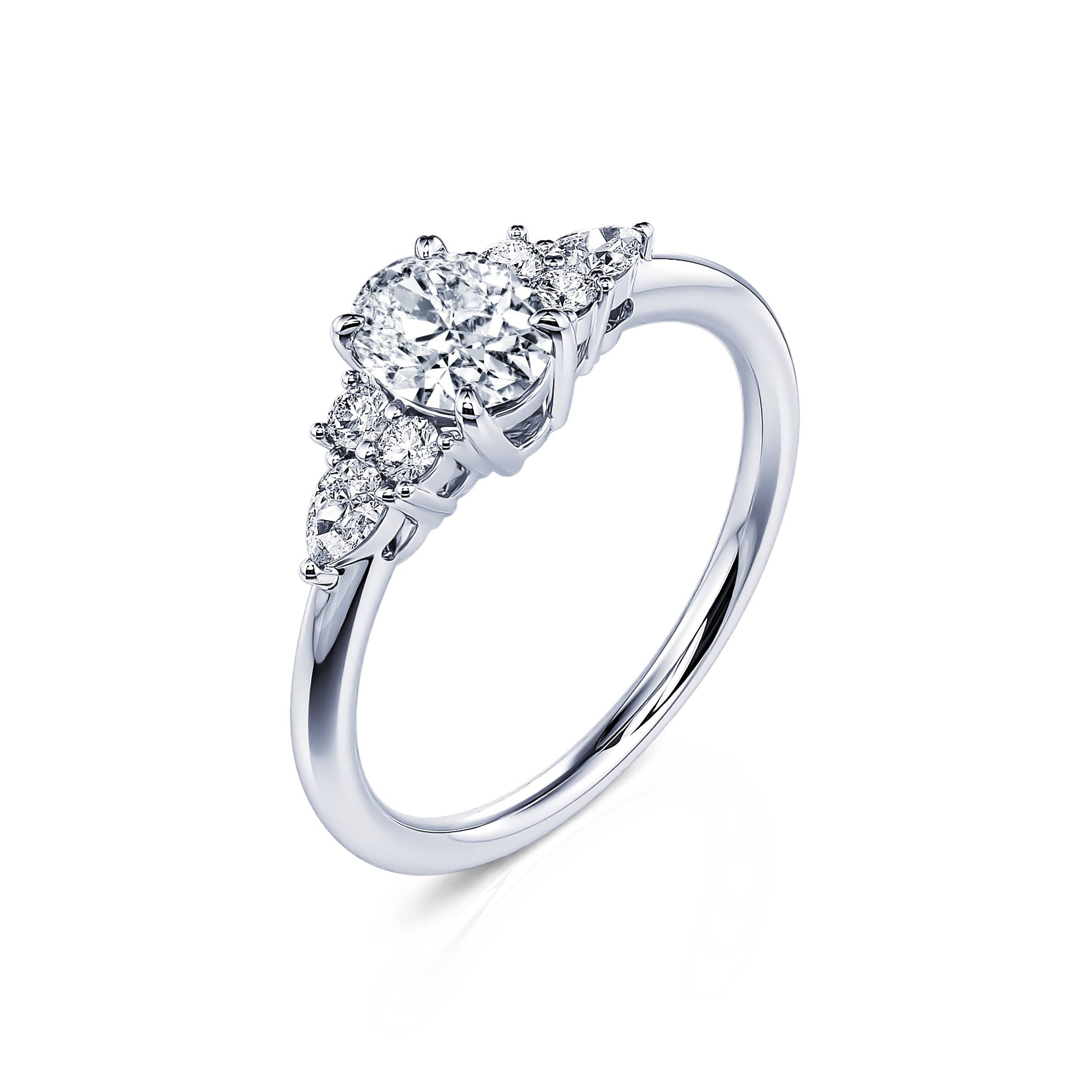 Bague de fiançailles platine diamants Romaine 2
