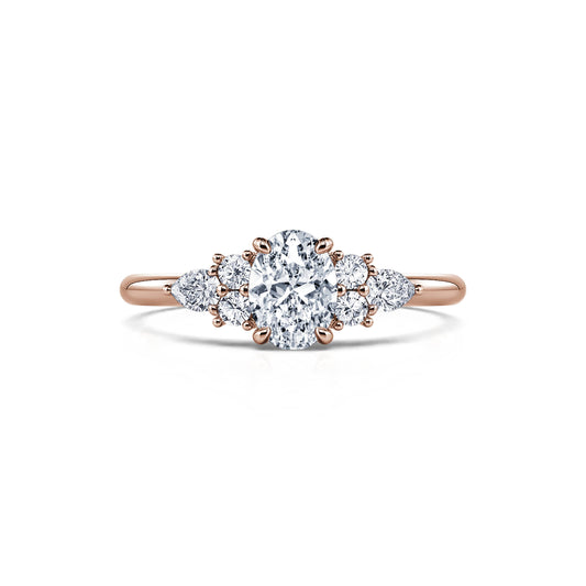 Romaine - Bague de fiançailles or rose diamants #1