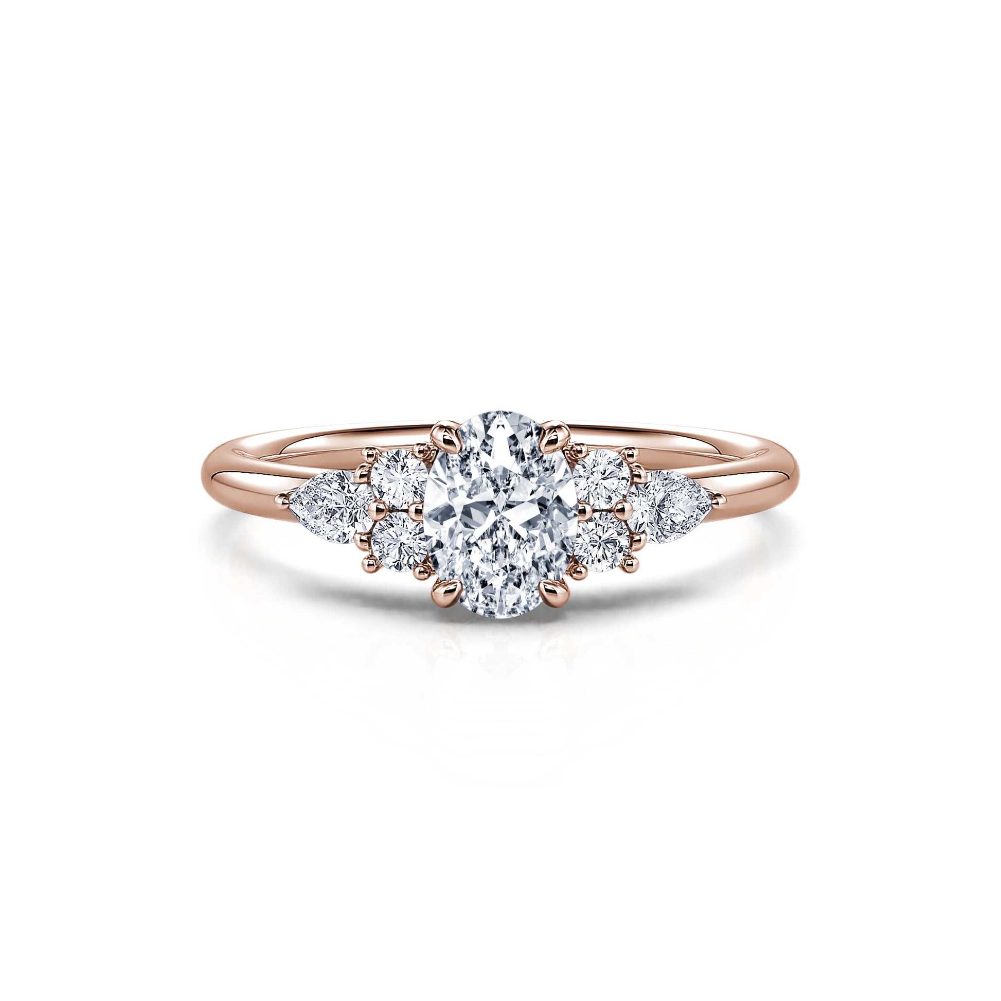 Bague de fiançailles or rose diamants Romaine 4