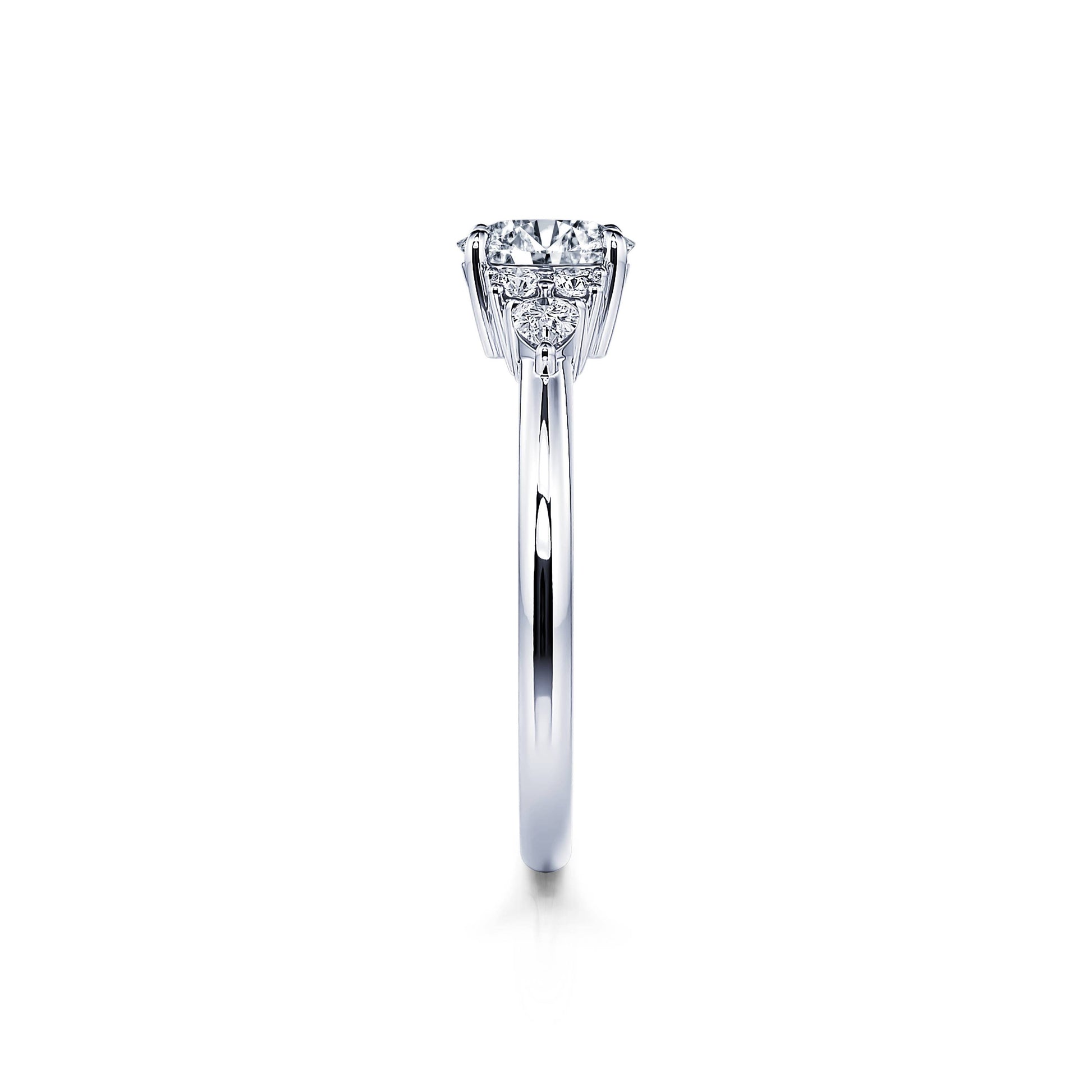 Bague de fiançailles platine diamants Romaine 3