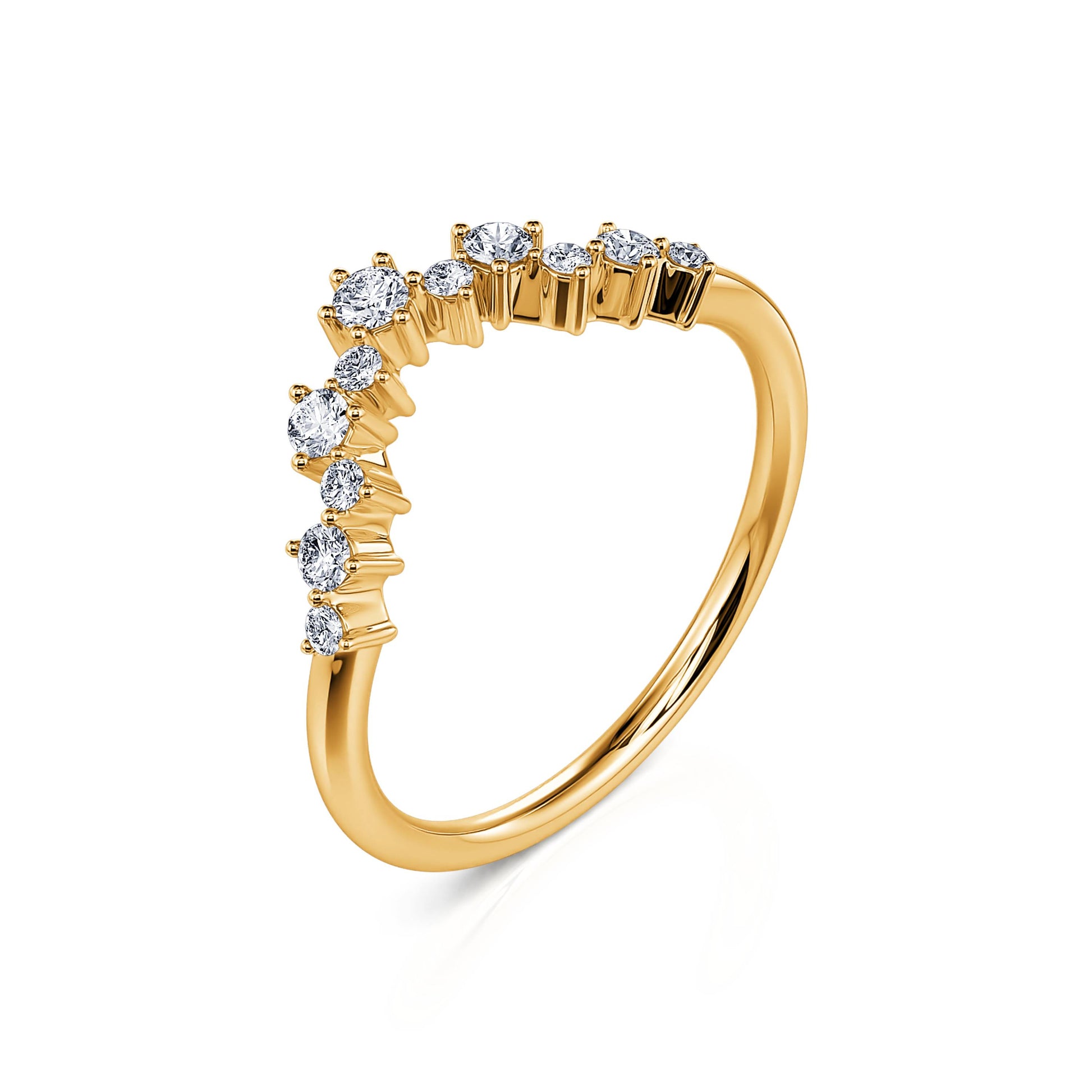 Alliance diamant or jaune Rosalba 1