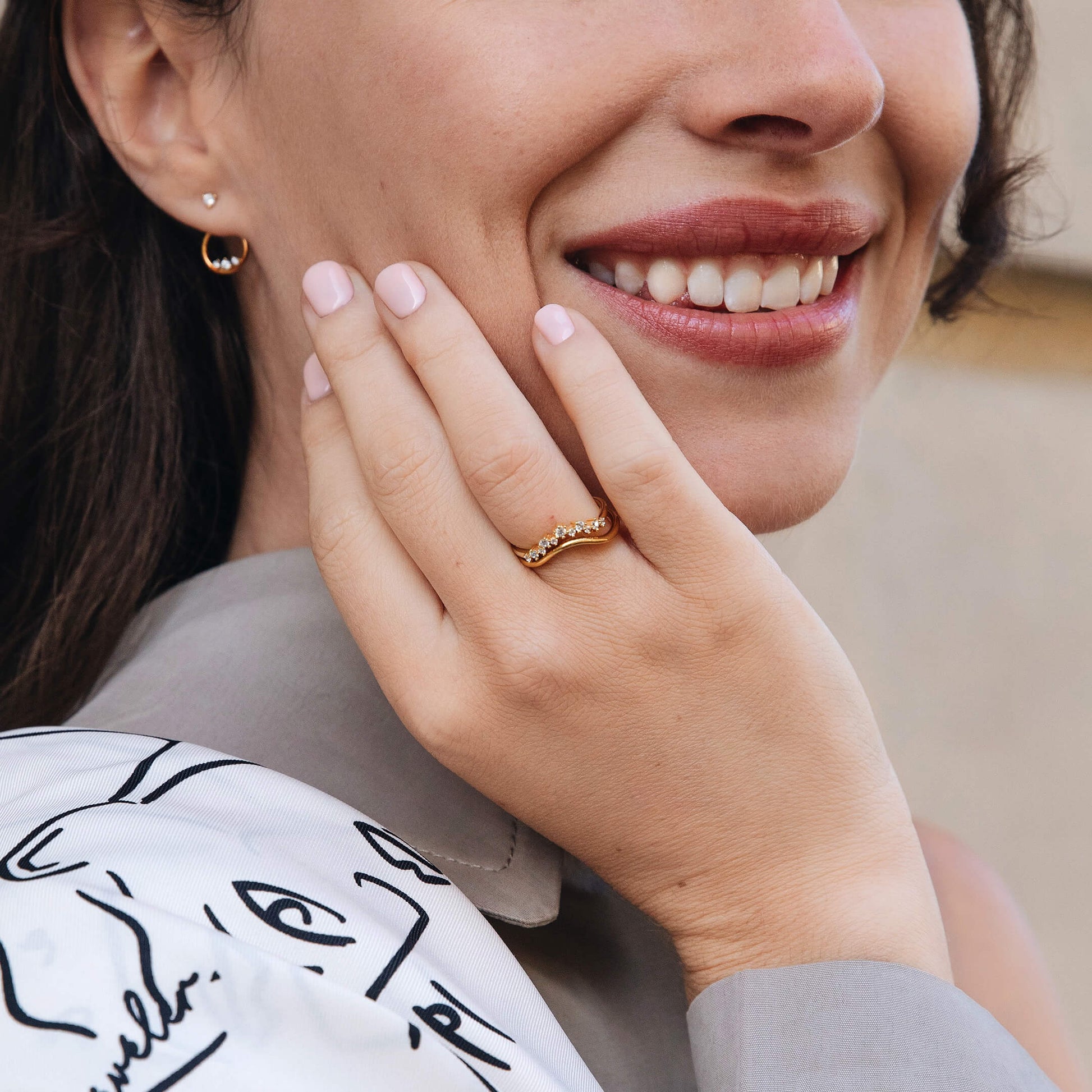 Alliance diamant or rose Rosalba 7
