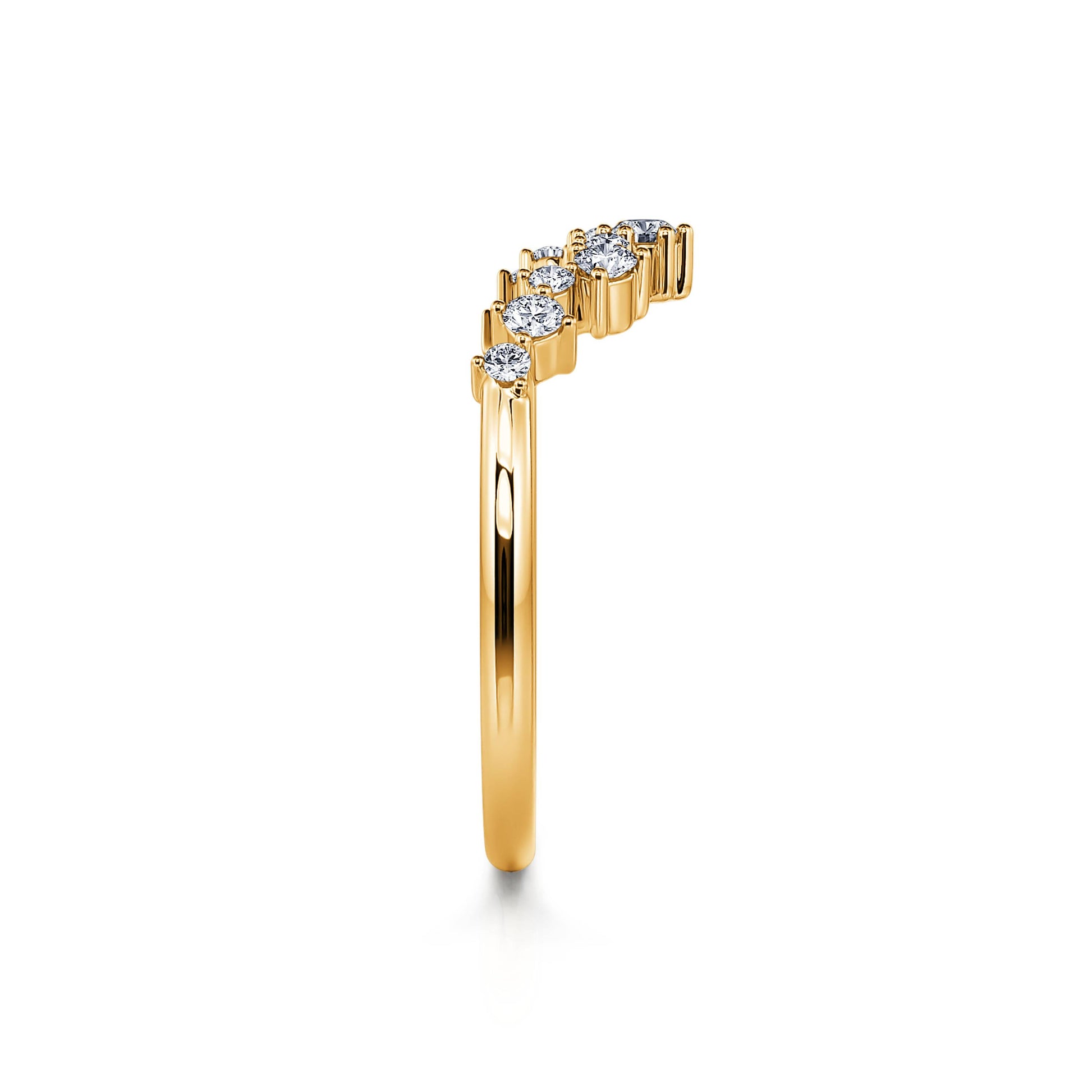 Alliance diamant or jaune Rosalba 3