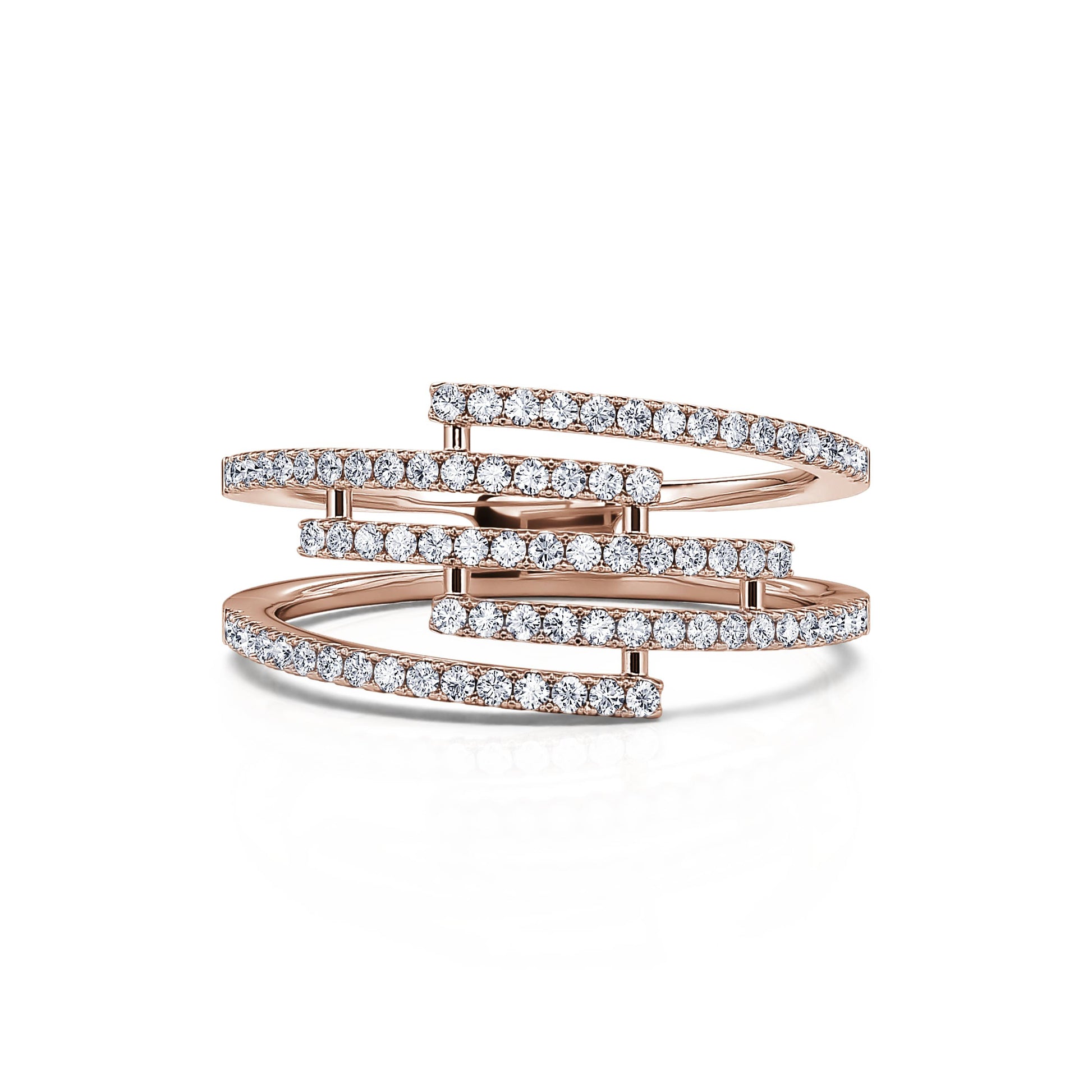 Bague or rose diamant Salie 2