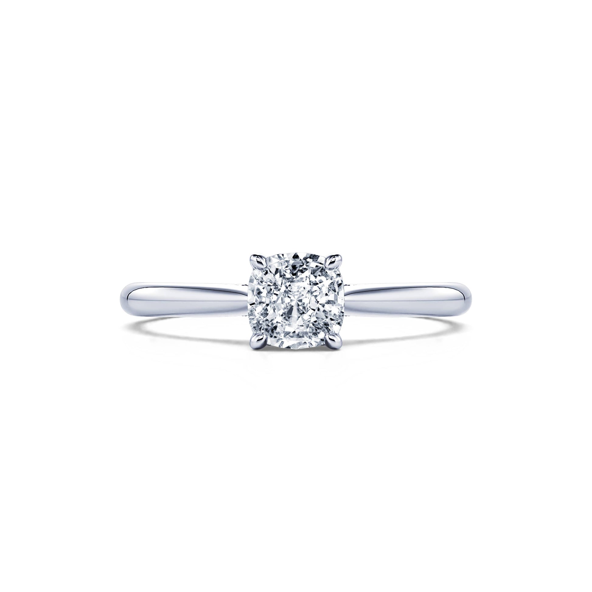 Bague de fiançailles platine Sasha| Zeina - Main Image