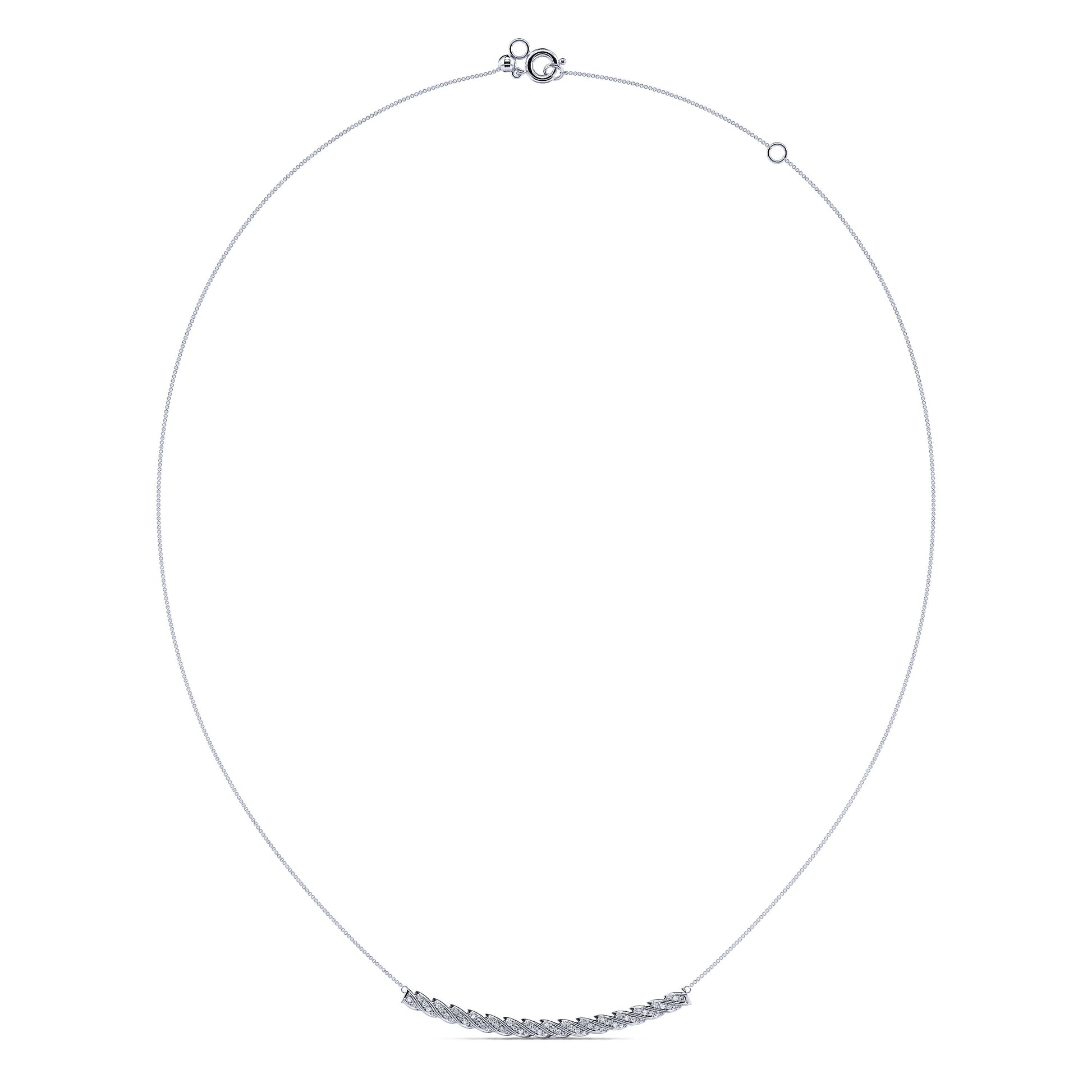 Collier diamant trosadé or blanc Selena 3