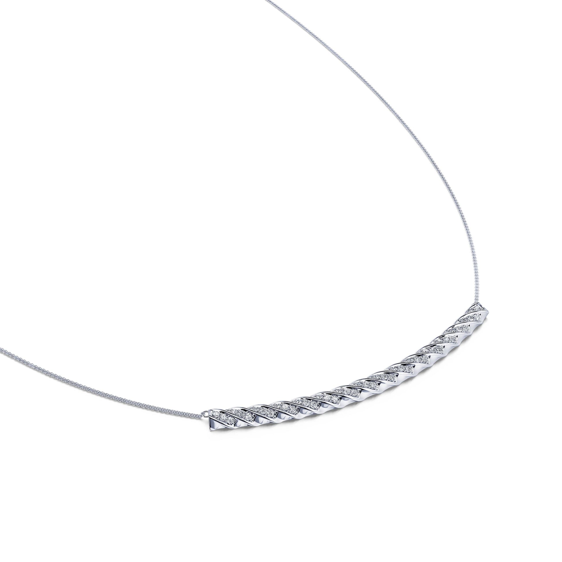 Collier diamant trosadé or blanc Selena 1