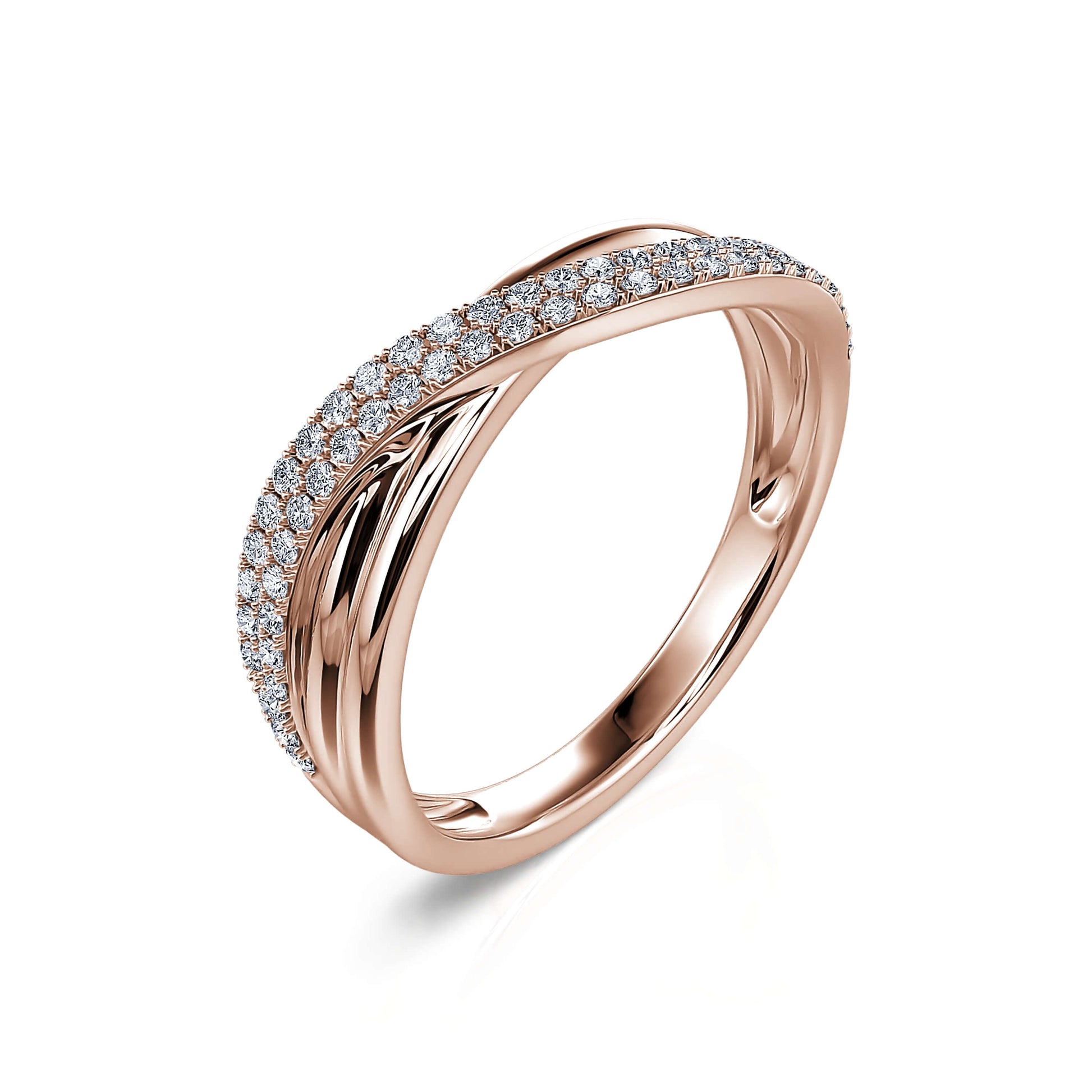 Alliance or rose diamant Shelly 1