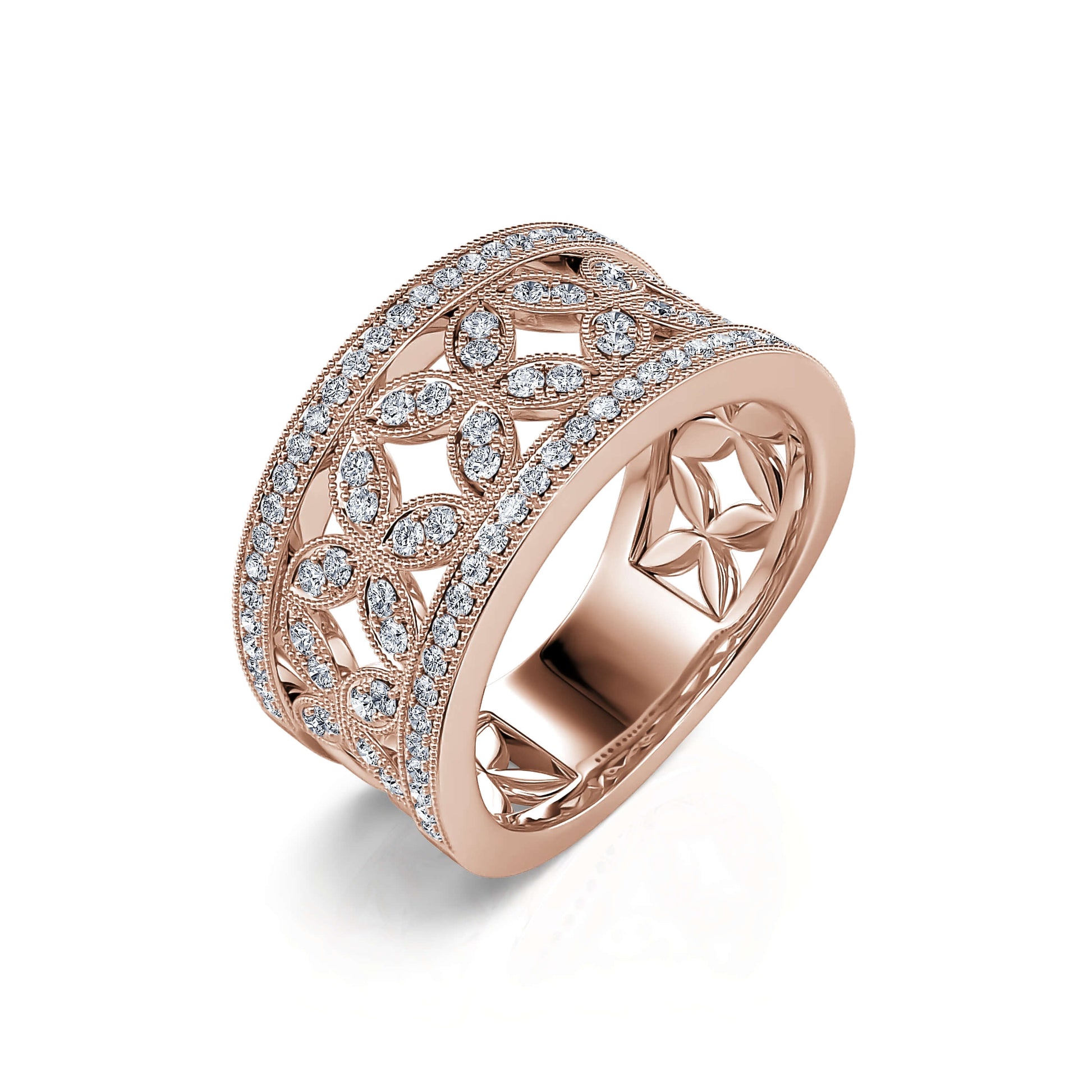 Bague or rose diamant Shinee 1