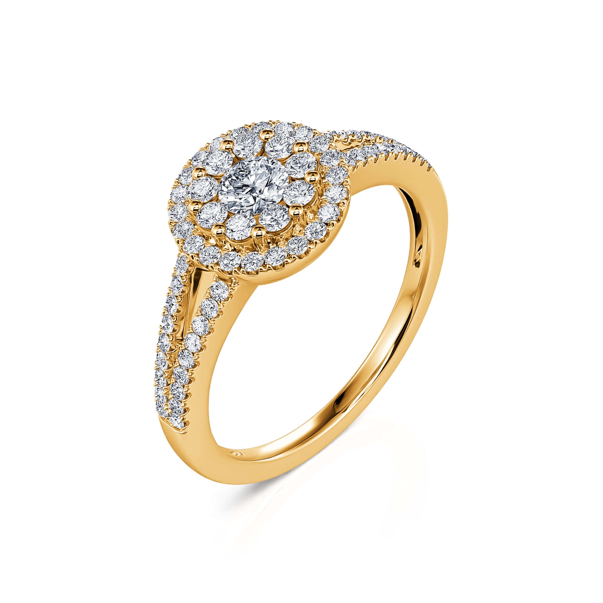 Bague de fiançailles or jaune diamant Shona 2