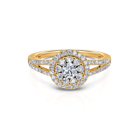 Shona - Bague de fiançailles or jaune diamant #1