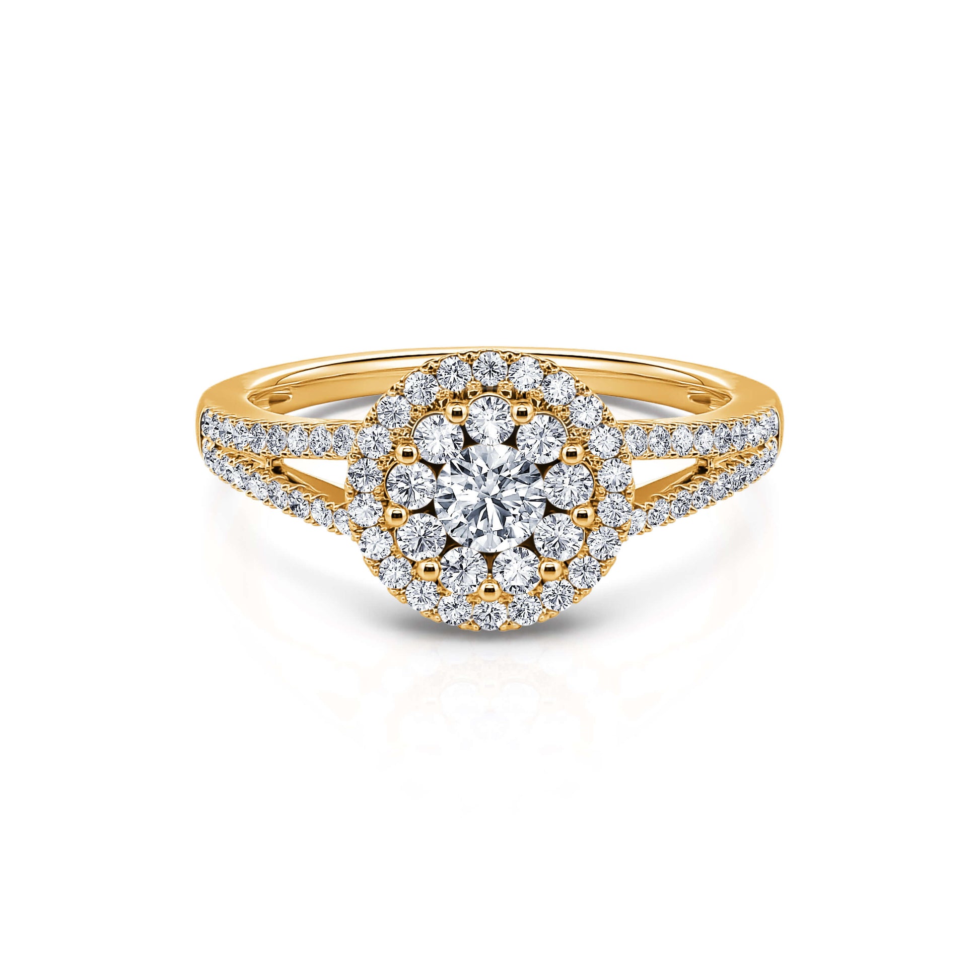 Bague de fiançailles or jaune diamant Shona 1