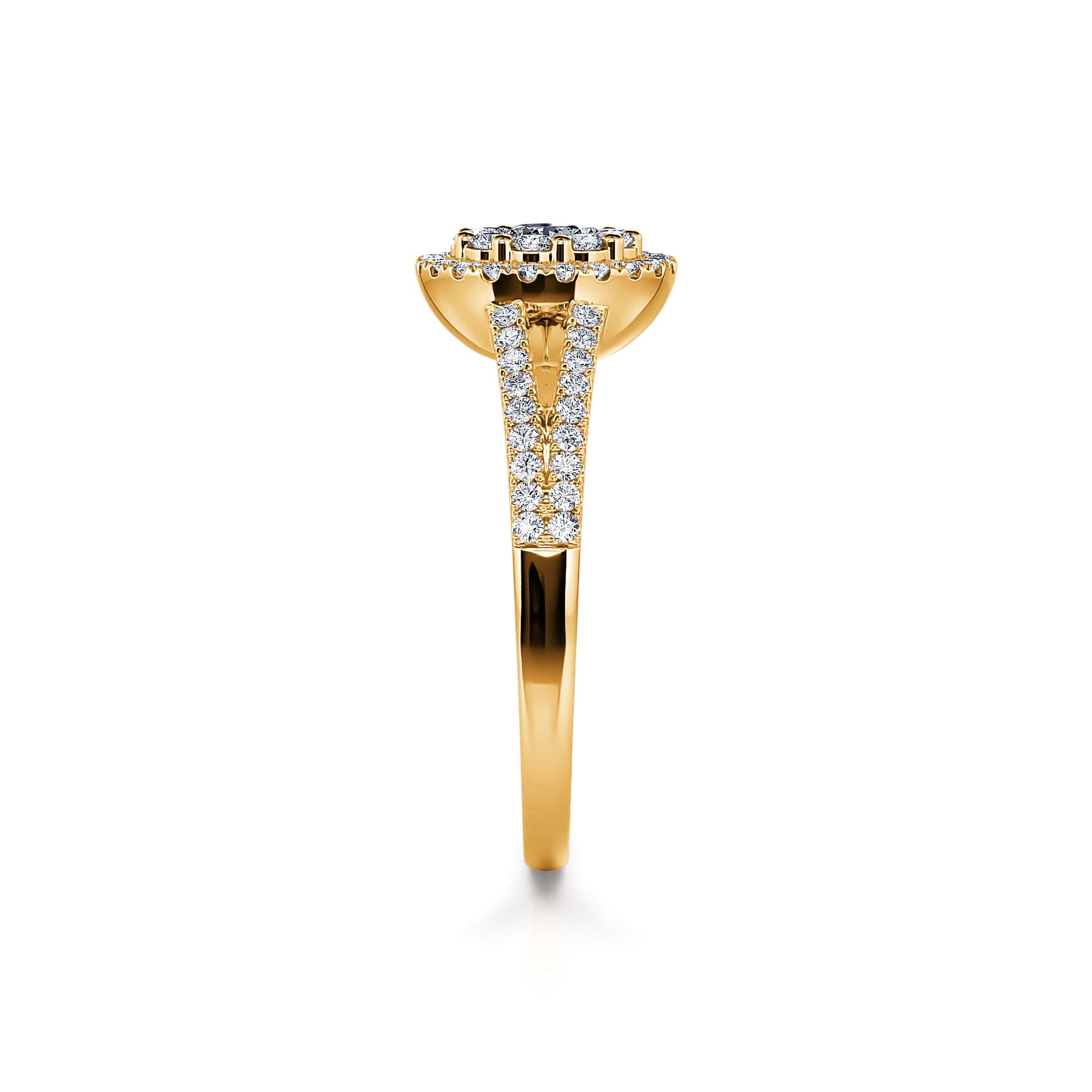 Bague de fiançailles or jaune diamant Shona 3