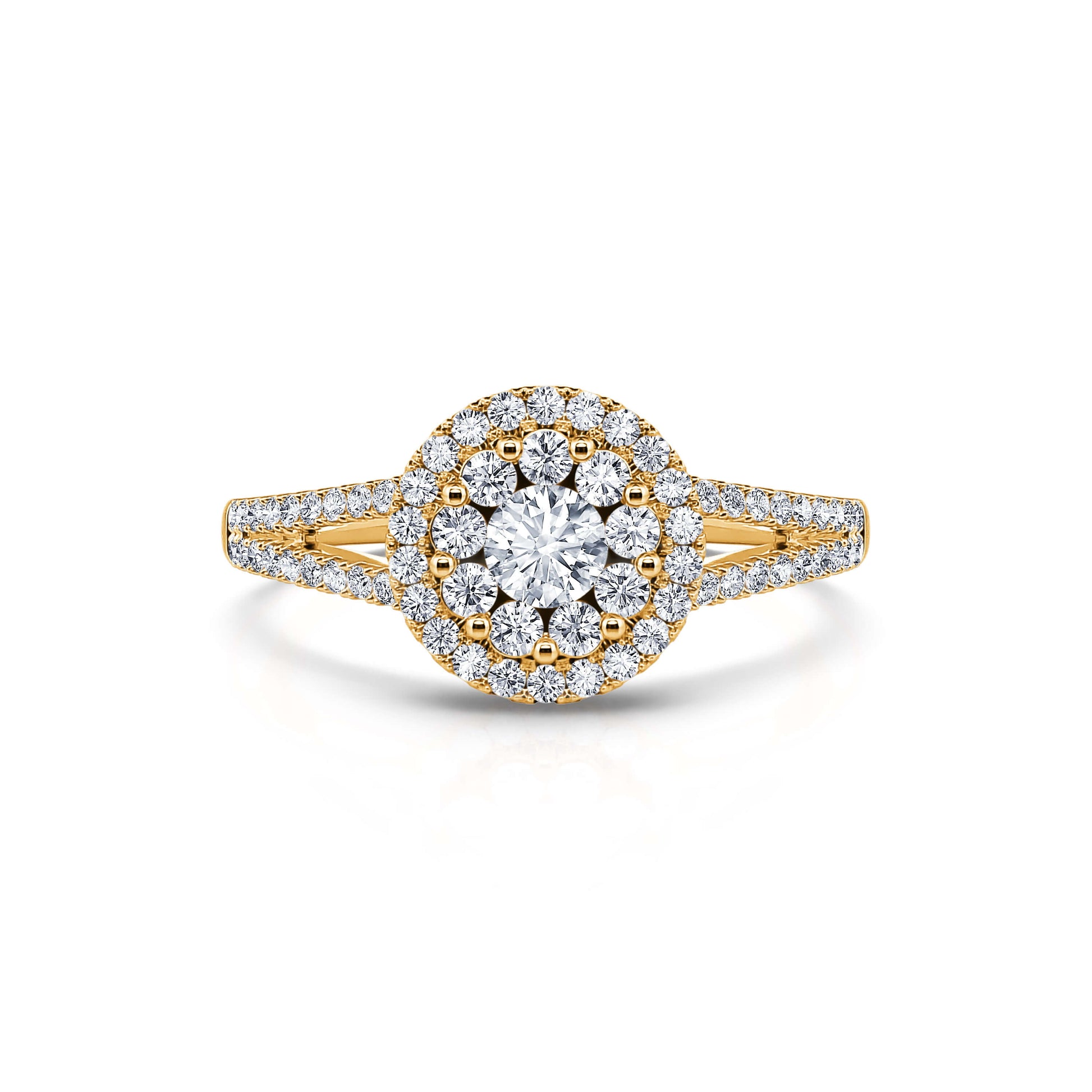 Bague de fiançailles or jaune diamant Shona 4