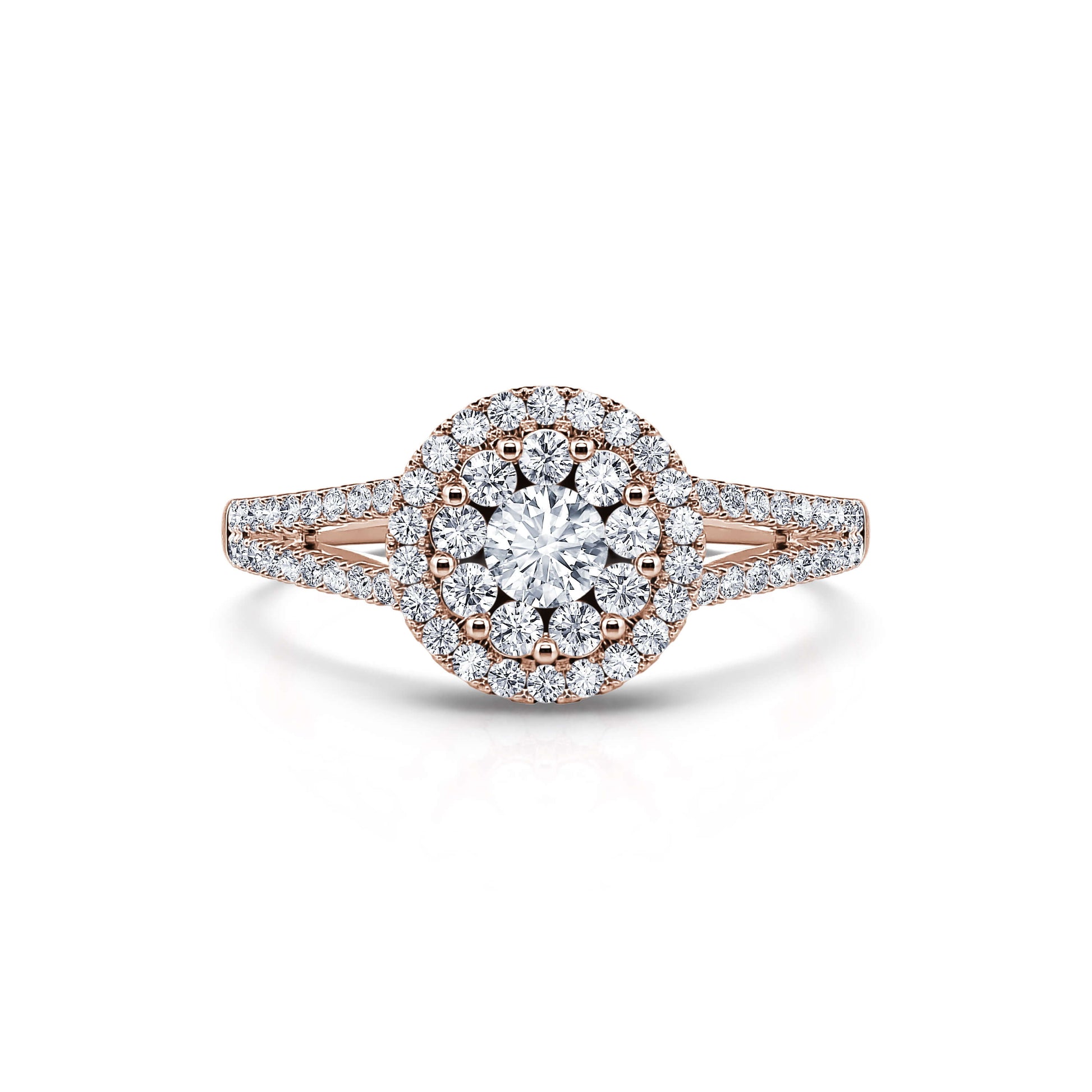Bague de fiançailles or rose diamant Shona 4